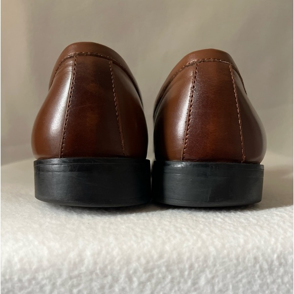 Steve Madden Size 10 1/2 Brown Leather Slip On Mens Shoes - Picture 12 of 16